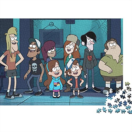 Gravity Falls Puzzle 500 Teile,Cartoon Puzzles Für Erwachsene,Impossible Puzzle,Geschicklichkeitsspiel Für Die Ganze Familie,Legespiel Home Dekoration Puzzles 500pcs (52x38cm) von HESHS