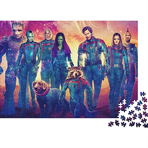 Guardians of The Galaxy 1000 Teile Puzzles,holzpuzzle Puzzles Spiel,Entspannung Puzzle Spiele,mentale Übung Puzzle,Rocket Raccoon Für Jugendliche Und Erwachsene Geschenke 1000pcs (75x50cm) von HESHS