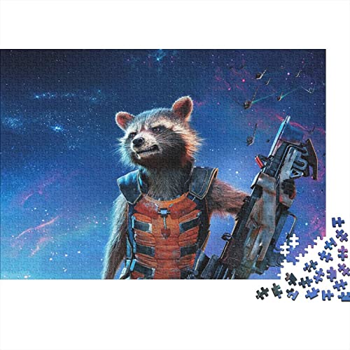 Guardians of The Galaxy Puzzle 300 Teile,Puzzles Für Erwachsene,Unmögliches Puzzles Spielzeug, Bunte Fliesen Spiel,Rocket Raccoon 300 Puzzle Dekoration Jugendliche Geschenke Puzzle 300pcs (40x28cm) von HESHS