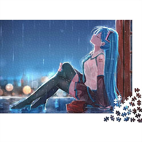 Hatsune Miku Puzzle 1000 Teile Cartoon Puzzles Für Erwachsene Und Jugendliche,Unmögliche Puzzle Premium Holzpuzzle Home Spielzeug Dekoration Puzzle Geschenke 1000pcs (75x50cm) von HESHS