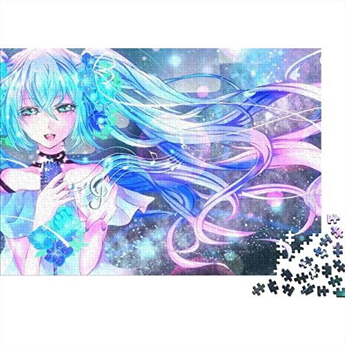 Hatsune Miku Puzzle 1000 Teile Cartoon Puzzles Für Erwachsene Und Jugendliche,Unmögliche Puzzle Premium Holzpuzzle Home Spielzeug Dekoration Puzzle Geschenke 1000pcs (75x50cm) von HESHS