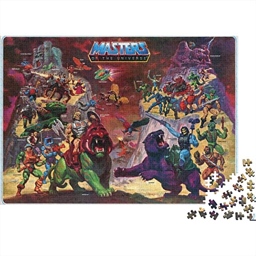 He-Man Puzzle 1000 Teile Anime Puzzles Für Erwachsene Und Jugendliche,Unmögliche Puzzle Premium Holzpuzzle Home Spielzeug Dekoration Puzzle Geschenke 1000pcs (75x50cm) von HESHS