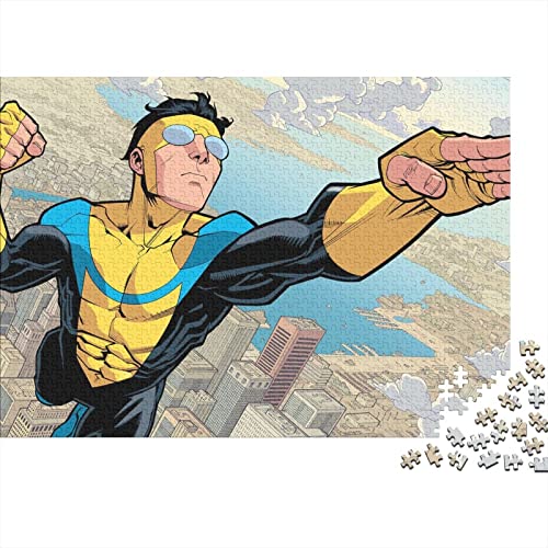 Invincible Puzzle 500 Teile Mark Grayson Puzzles Für Erwachsene Und Jugendliche,Unmögliche Puzzle Premium Holzpuzzle Home Spielzeug Dekoration Puzzle Geschenke 500pcs (52x38cm) von HESHS