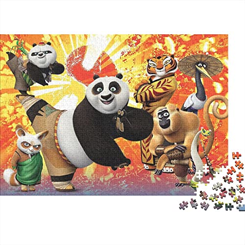 Kung Fu Panda Puzzle 1000 Teile,Anime Puzzles Für Erwachsene,Impossible Puzzle,Geschicklichkeitsspiel Für Die Ganze Familie,Legespiel Home Dekoration Puzzles 1000pcs (75x50cm) von HESHS