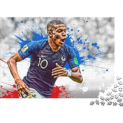 Kylian Mbappé 1000 Teile Puzzles,holzpuzzle Puzzles Spiel,Entspannung Puzzle Spiele,mentale Übung Puzzle,Fußball Für Jugendliche Und Erwachsene Geschenke 1000pcs (75x50cm) von HESHS