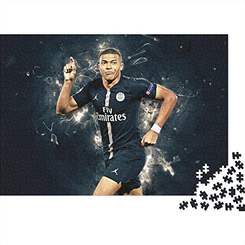 Kylian Mbappé Puzzle 500 Teile,Puzzles Für Erwachsene,Unmögliches Puzzles Spielzeug, Bunte Fliesen Spiel,Fußball 500 Puzzle Dekoration Jugendliche Geschenke Puzzle 500pcs (52x38cm) von HESHS