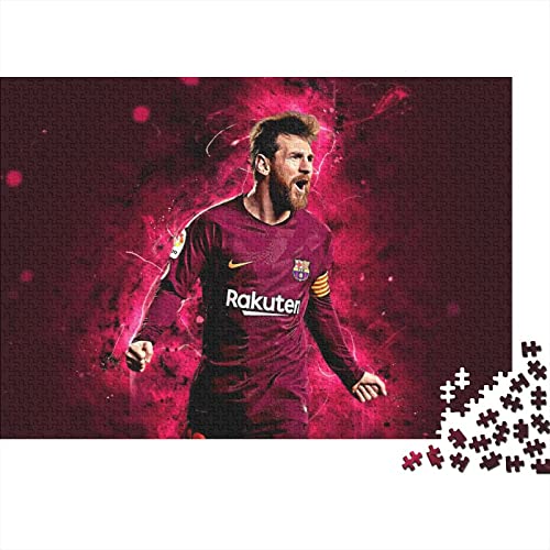 Lionel Messi 500 Teile Puzzles for Erwachsene World Cup Premium Wooden Gifts Large Puzzles Educational Game Toy Gift for Wall Decoration Birthday Present 500pcs (52x38cm) von HESHS