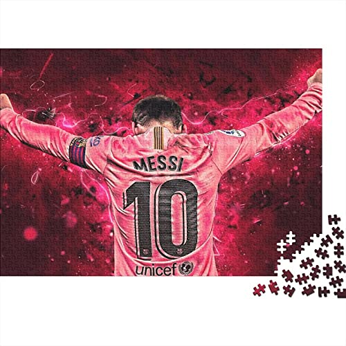 Lionel Messi Puzzle 300 Teile,Puzzles Für Erwachsene,Unmögliches Puzzles Spielzeug, Bunte Fliesen Spiel,Paris St German PSG 300 Puzzle Dekoration Jugendliche Geschenke Puzzle 300pcs (40x28cm) von HESHS