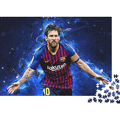 Lionel Messi Puzzle 500 Teile,Fußball Puzzles Für Erwachsene,Impossible Puzzle,Geschicklichkeitsspiel Für Die Ganze Familie,Legespiel Home Dekoration Puzzles 500pcs (52x38cm) von HESHS