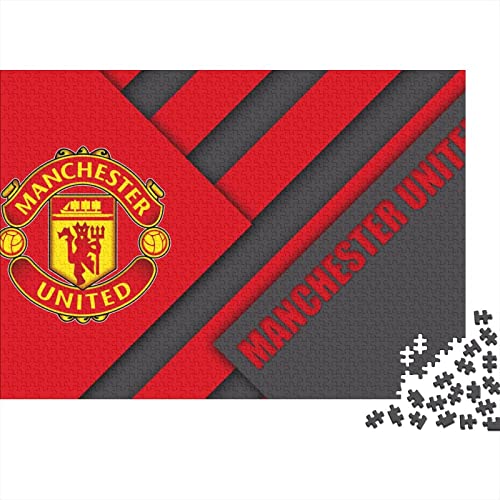 Man Utd Logo Puzzle 1000 Teile,Puzzles Für Erwachsene,Unmögliches Puzzles Spielzeug, Bunte Fliesen Spiel,Man Utd 1000 Puzzle Dekoration Jugendliche Geschenke Puzzle 1000pcs (75x50cm) von HESHS