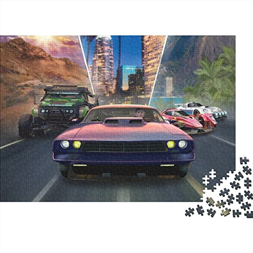 Puzzle 500 Teile Fast & Furious,Filme Puzzles Für Erwachsene Jugendliche,unmögliches Puzzle Spielzeug,buntes Fliesenspiel,Geschicklichkeitsspiel Für Die Ganze Familie Geschenke 500pcs (52x38cm) von HESHS