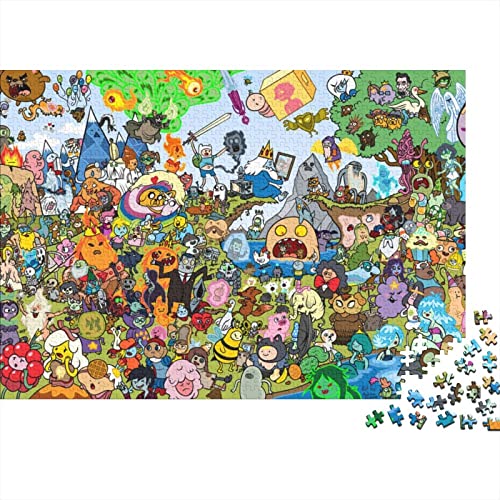 Puzzle Adventure Time Spielzeug 1000 Teile Puzzles Für Erwachsene Und Jugendliche Geburtstag Geschenk Anime Premium Holz Puzzle Schwierig Und Herausforderung 1000pcs (75x50cm) von HESHS