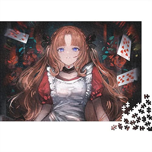 Puzzle Alice in Wonderland Puzzles 500 Teile Erwachsene Puzzle 500 Teile Puzzle Cartoon Puzzles Für Erwachsene Und Jugendliche Premium Holzgeschenke 500pcs (52x38cm) von HESHS