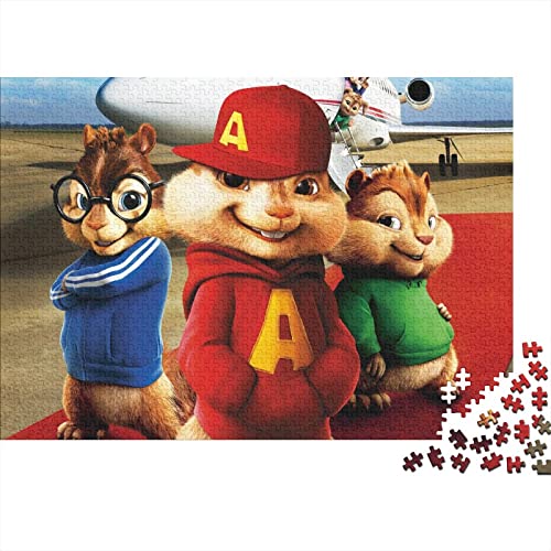 Puzzle Alvin und die Chipmunks Puzzles 1000 Teile Erwachsene Puzzle 1000 Teile Puzzle Cartoon Puzzles Für Erwachsene Und Jugendliche Premium Holzgeschenke 1000pcs (75x50cm) von HESHS