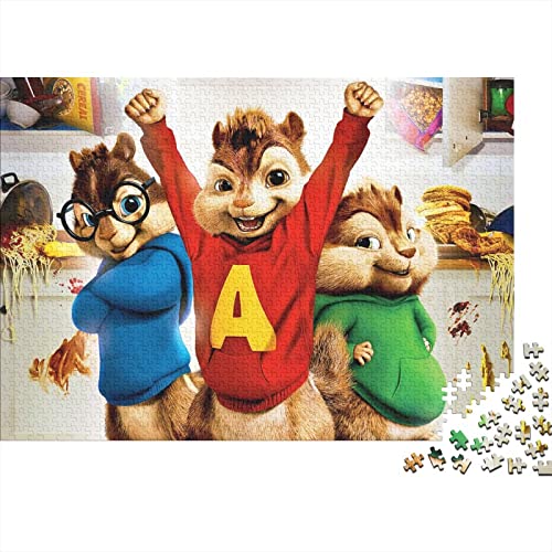 Puzzle Alvin und die Chipmunks Spielzeug 1000 Teile Puzzles Für Erwachsene Und Jugendliche Geburtstag Geschenk Cartoon Premium Holz Puzzle Schwierig Und Herausforderung 1000pcs (75x50cm) von HESHS