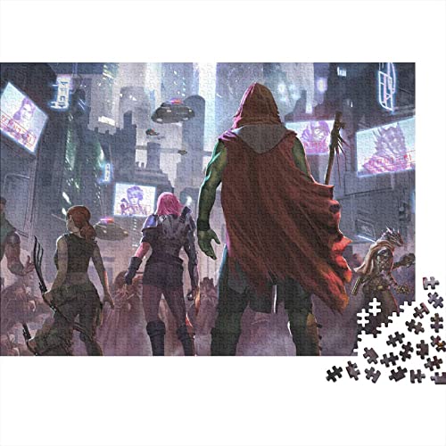 Puzzle Cyberpunk 2077 1000 Teile Puzzles Für Erwachsene Spielzeug,Sci-Fi Puzzle Premium Holzpuzzle Geburtstagsgeschenk,Geschenke Für Frauen,Wandkunst 1000pcs (75x50cm) von HESHS