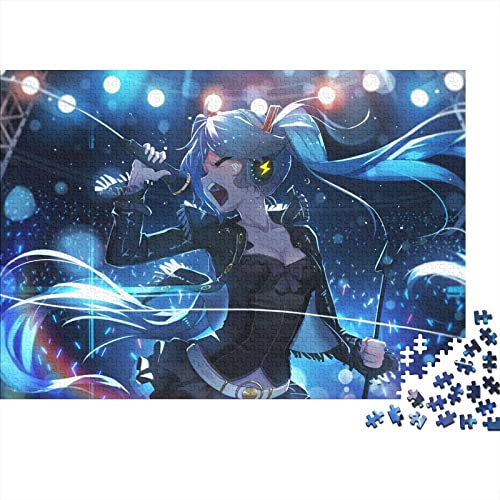 Puzzle Hatsune Miku 1000 Teile Puzzles Für Erwachsene Spielzeug,Cartoon Puzzle Premium Holzpuzzle Geburtstagsgeschenk,Geschenke Für Frauen,Wandkunst 1000pcs (75x50cm) von HESHS