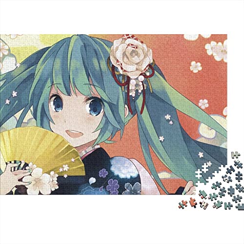 Puzzle Hatsune Miku Spielzeug 1000 Teile Puzzles Für Erwachsene Und Jugendliche Geburtstag Geschenk Cartoon Premium Holz Puzzle Schwierig Und Herausforderung 1000pcs (75x50cm) von HESHS