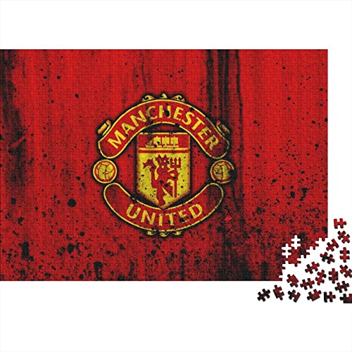 Puzzle Man Utd Logo Puzzles 500 Teile Erwachsene Puzzle 500 Teile Puzzle Man Utd Puzzles Für Erwachsene Und Jugendliche Premium Holzgeschenke 500pcs (52x38cm) von HESHS