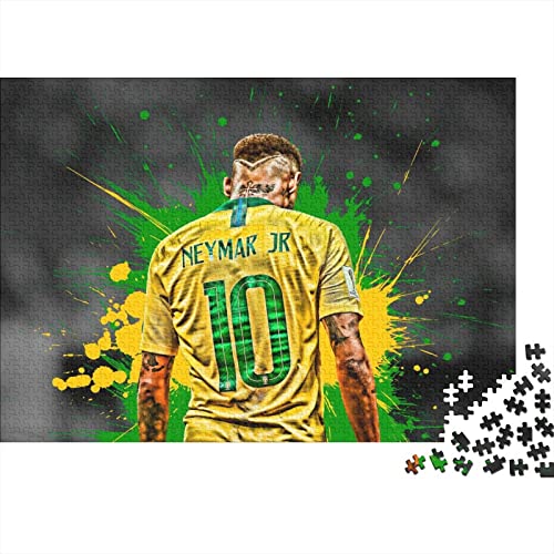 Puzzle Neymar 500 Teile Puzzles Für Erwachsene Spielzeug,Paris St German PSG Puzzle Premium Holzpuzzle Geburtstagsgeschenk,Geschenke Für Frauen,Wandkunst 500pcs (52x38cm) von HESHS