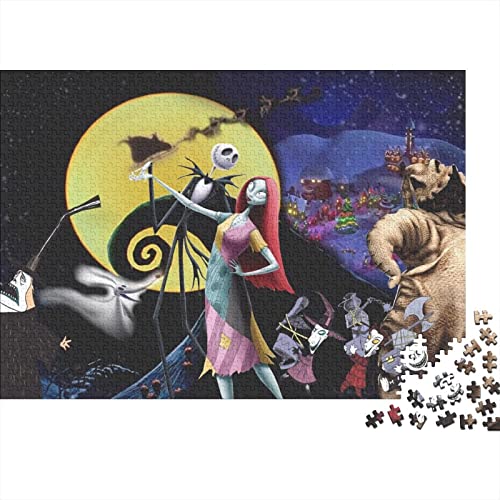 Puzzle Nightmare Before Christmas Spielzeug 1000 Teile Puzzles Für Erwachsene Und Jugendliche Geburtstag Geschenk Cartoon Premium Holz Puzzle Schwierig Und Herausforderung 1000pcs (75x50cm) von HESHS