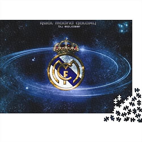 Puzzle Real Madrid Logo Puzzles 1000 Teile Erwachsene Puzzle 1000 Teile Puzzle Fußball Puzzles Für Erwachsene Und Jugendliche Premium Holzgeschenke 1000pcs (75x50cm) von HESHS