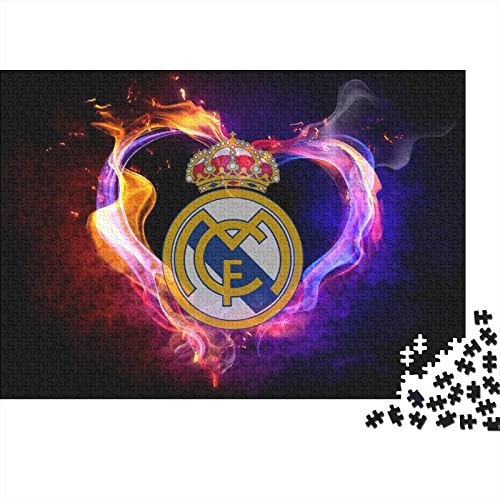 Puzzle Real Madrid Logo Puzzles 1000 Teile Erwachsene Puzzle 1000 Teile Puzzle Fußball Puzzles Für Erwachsene Und Jugendliche Premium Holzgeschenke 1000pcs (75x50cm) von HESHS