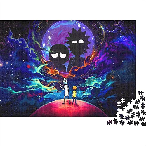 Puzzle Rick and Morty Spielzeug 300 Teile Puzzles Für Erwachsene Und Jugendliche Geburtstag Geschenk Anime Premium Holz Puzzle Schwierig Und Herausforderung 300pcs (40x28cm) von HESHS