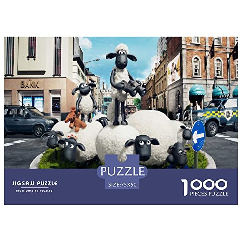 Puzzle Shaun das Schaf Spielzeug 1000 Teile Puzzles Für Erwachsene Und Jugendliche Geburtstag Geschenk Cartoon Premium Holz Puzzle Schwierig Und Herausforderung 1000pcs (75x50cm) von HESHS