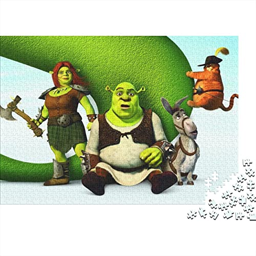 Puzzle Shrek Spielzeug 1000 Teile Puzzles Für Erwachsene Und Jugendliche Geburtstag Geschenk Green Monster Premium Holz Puzzle Schwierig Und Herausforderung 1000pcs (75x50cm) von HESHS