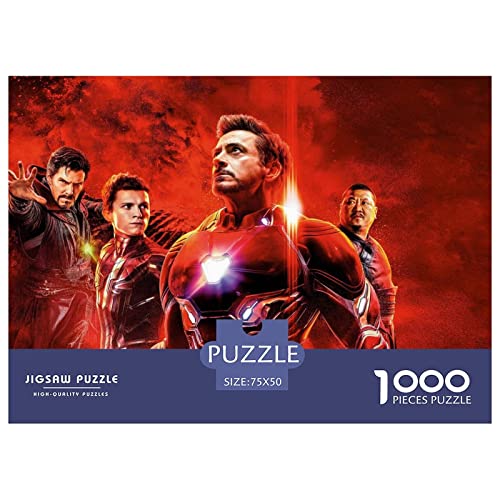 Puzzle Spider Man Iron Man Puzzles 1000 Teile Erwachsene Puzzle 1000 Teile Puzzle Superheld Puzzles Für Erwachsene Und Jugendliche Premium Holzgeschenke 1000pcs (75x50cm) von HESHS