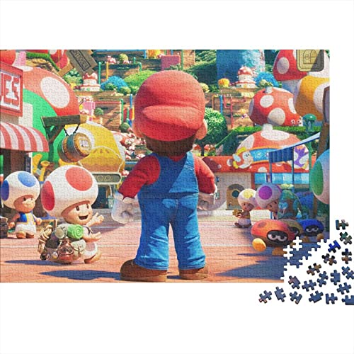 Puzzle Super Mario 1000 Teile Puzzles Für Erwachsene Spielzeug,Game Characters Puzzle Premium Holzpuzzle Geburtstagsgeschenk,Geschenke Für Frauen,Wandkunst 1000pcs (75x50cm) von HESHS