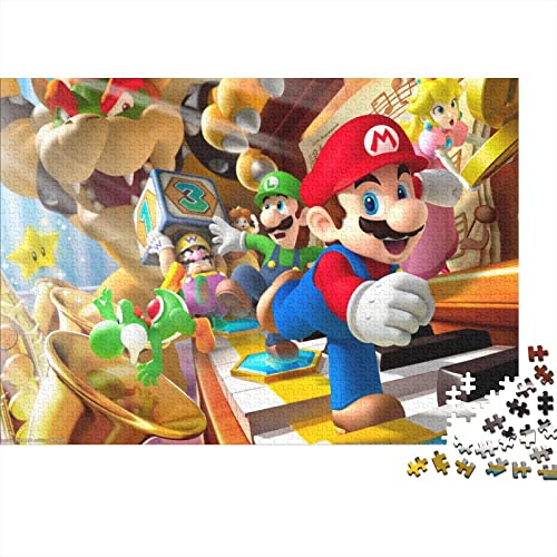 Puzzle Super Mario 1000 Teile Puzzles Für Erwachsene Spielzeug,Game Characters Puzzle Premium Holzpuzzle Geburtstagsgeschenk,Geschenke Für Frauen,Wandkunst 1000pcs (75x50cm) von HESHS