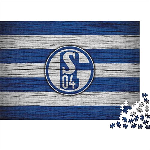 Schalke Logo 300 Teile Puzzle Für Erwachsene Fußball Premium Holzpuzzle Große Puzzles Jugendliche Pädagogisches Spiel Spielzeug Geschenk Für Wanddekoration Geburtstagsgeschenk 300pcs (40x28cm) von HESHS