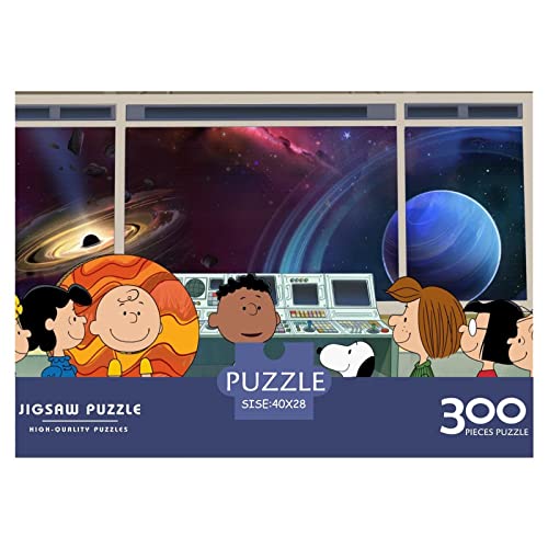 Snoopy 300 Teile Puzzle Für Erwachsene Cartoon Premium Holzpuzzle Große Puzzles Jugendliche Pädagogisches Spiel Spielzeug Geschenk Für Wanddekoration Geburtstagsgeschenk 300pcs (40x28cm) von HESHS