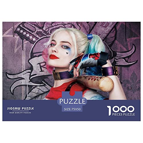 Suicide Squad 1000 Teile Puzzle Für Erwachsene Harley Quinn Premium Holzpuzzle Große Puzzles Jugendliche Pädagogisches Spiel Spielzeug Geschenk Für Geburtstagsgeschenk 1000pcs (75x50cm) von HESHS