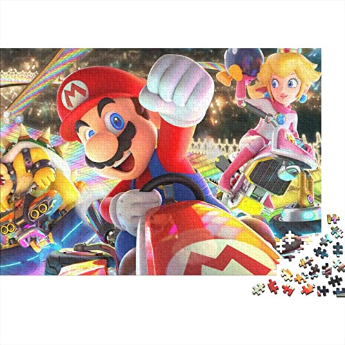 Super Mario 1000 Teile Puzzles for Erwachsene Game Characters Premium Wooden Gifts Large Puzzles Educational Game Toy Gift for Wall Decoration Birthday Present 1000pcs (75x50cm) von HESHS