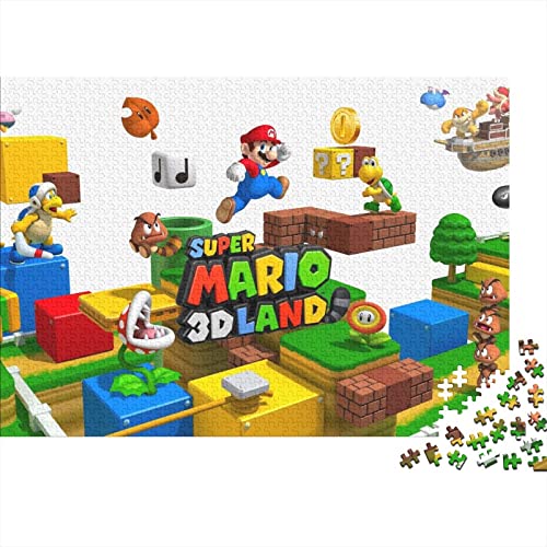 Super Mario 1000 Teile Puzzles for Erwachsene Game Characters Premium Wooden Gifts Large Puzzles Educational Game Toy Gift for Wall Decoration Birthday Present 1000pcs (75x50cm) von HESHS