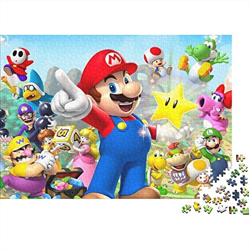 Super Mario 500 Teile Puzzle Für Erwachsene Game Characters Premium Holzpuzzle Große Puzzles Jugendliche Pädagogisches Spiel Spielzeug Geschenk Für Geburtstagsgeschenk 500pcs (52x38cm) von HESHS