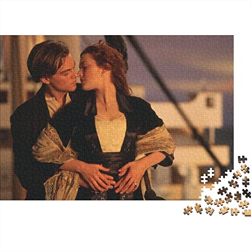 Titanic Puzzle Für Erwachsene,Puzzle 1000 Teile Herausforderndes Puzzles Jack Dawson,Geschicklichkeitsspiel Für Die Ganze Familie,Bunte Fliesen Spielzeug Spiel,Geschenke 1000pcs (75x50cm) von HESHS