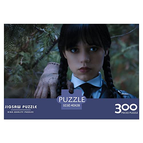 Wednesday 300 Teile Puzzles for Erwachsene Addams Family Premium Wooden Gifts Large Puzzles Educational Game Toy Gift for Wall Decoration Birthday Present 300pcs (40x28cm) von HESHS