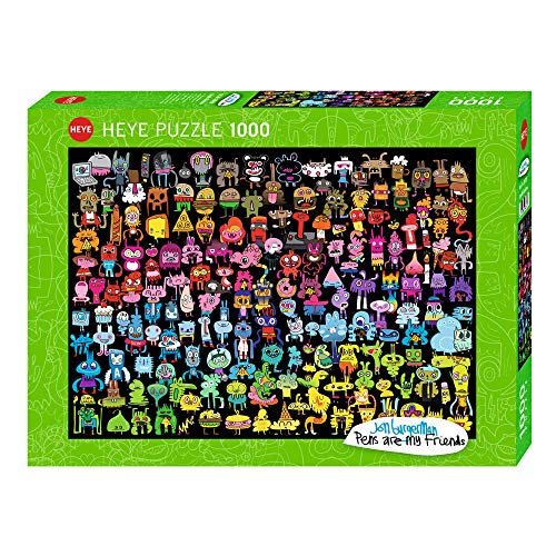 HEYE 29786 - Doodle Rainbow Standard, Jon Burgerman, 1000 Teile Puzzle von Heye