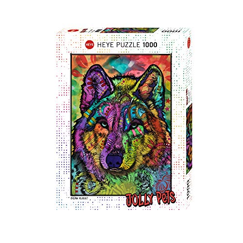 HEYE 29809 Wolf's Soul Standard 1000 Teile, Dean Russo, Jolly Pets, White von HEYE