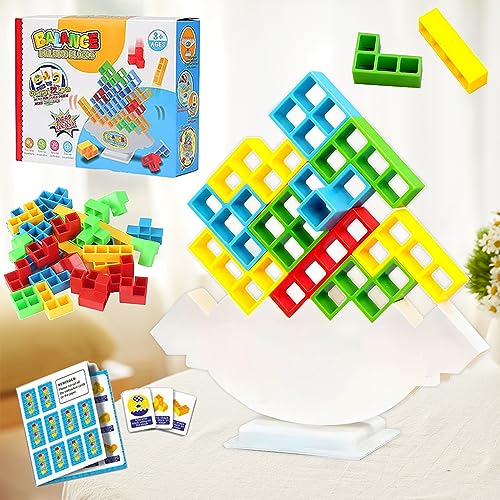 HEYIDAMAI Tetris Tower,Tetra Tower Spiel,Tetris Tower Spiel,Balance Spiel,48-Blocks Schaukelstapel hoch Kinder-Balance-Spielzeug,Tetris Spiel Kinder,lustiges Spielzeug für Kinder, Erwachsene, Party. von HEYIDAMAI