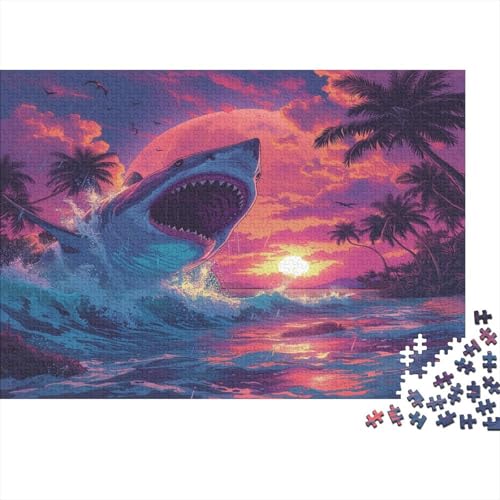 Hai Puzzlespiel 1000 Teile Puzzles Für Erwachsene Lernspiel Herausforderung Spielzeug 1000 Teile Puzzles Für Erwachsene Kinder Erwachsenen Puzzlespiel Puzzel 1000pcs (75x50cm) von HEYLInUP