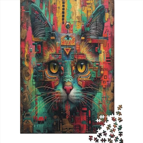 Kat Puzzle 1000 Teile,Puzzle Für Erwachsene, Impossible Puzzle, GesKükenlichkeitsspiel Für Die Ganze Familie,Puzzle Legespiel- Erwachsenenpuzzle Puzzel 1000pcs (75x50cm) von HEYLInUP