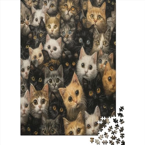 Kat Puzzle 1000 Teile Puzzle Für Erwachsene Und Kinder Ab 14 Jahren Puzzel 1000pcs (75x50cm) von HEYLInUP