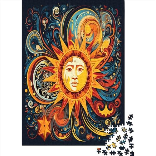 Sonne Puzzle 1000 Teile,Puzzle Für Erwachsene, Impossible Puzzle,Puzzle Farbenfrohes Legespiel,GesKükenlichkeitsspiel Für Die Ganze Familie Puzzel 1000pcs (75x50cm) von HEYLInUP