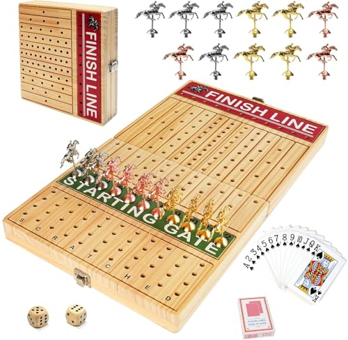 HEYOUTH Horse Racing Game,Pferderennen Brettspiel mit 11 Pferde,Familienspiele,Spiel des Jahres,Rush Hour Spiel,Tischspiele für Erwachsene Kinder,für Familien Partys von HEYOUTH