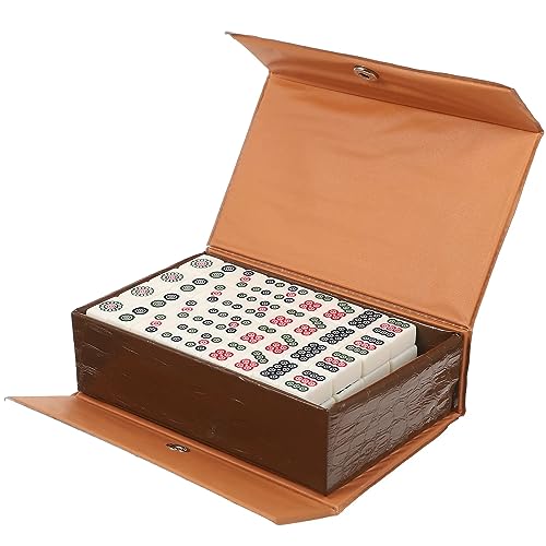 HEYOUTH Mini Mahjong Game,Majongsteine Spiel,Mahjong Brettspiel,Traditionelles Chinesisches Mah Jong Set Mit 144 Majong Spielsteine,for Leisure Travel Party Family Games von HEYOUTH